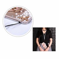 Długi Rhinestone sieć rybacka smycz flash wiertarka telefon komórkowy wiszące smycz na szyję kryształowy diament sieć rybacka smycz wiszące 6